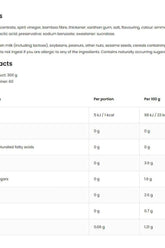 Nutritional information for OstroVit Spicy Salsa Sauce, highlighting calories, ingredients, and serving details.